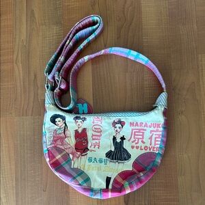 Harajuku Lovers Colorful Graphic Shoulder Bag